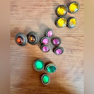 Lot of 14 faux metal gem buttons